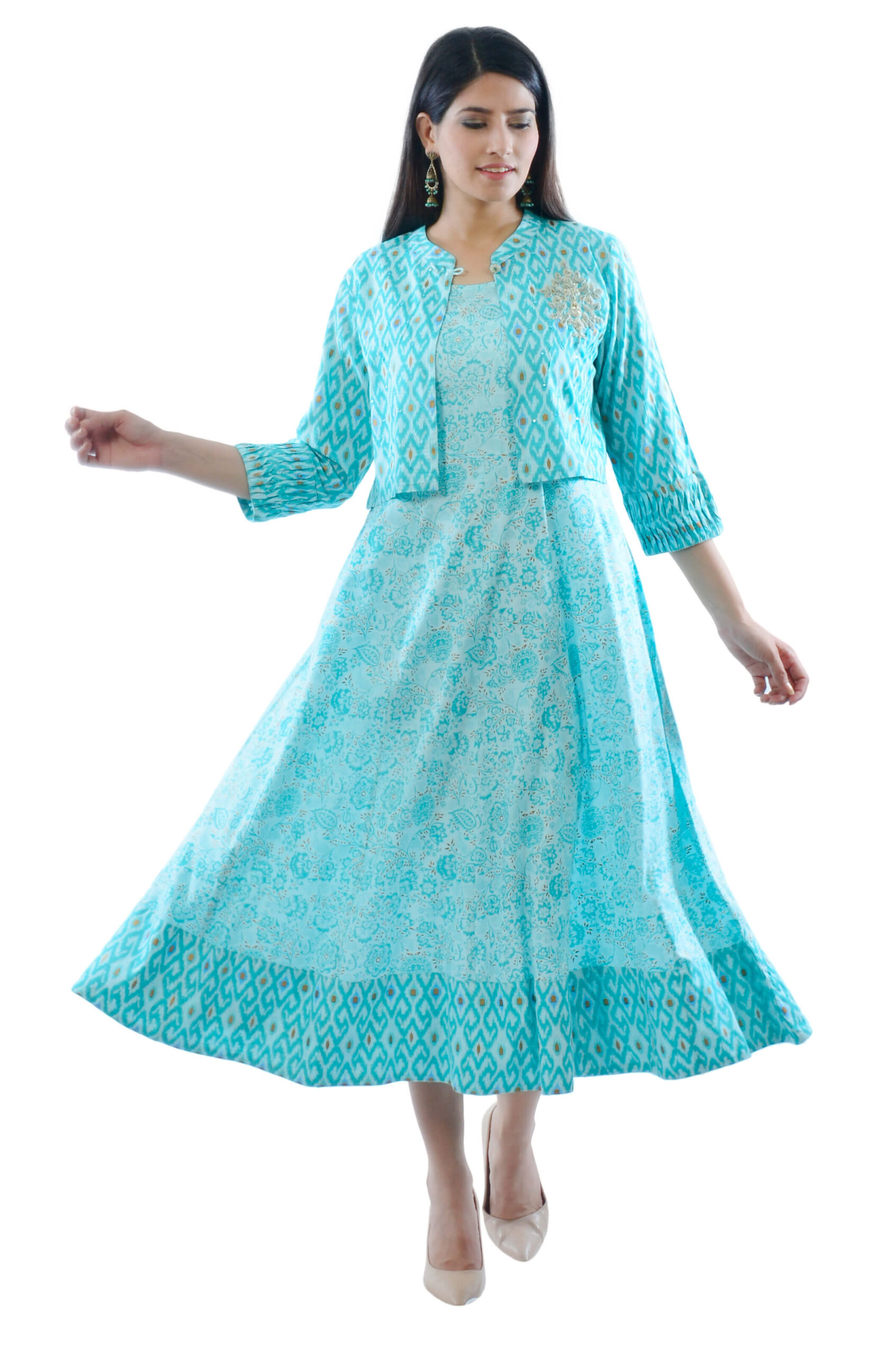 Littledesire Latest Stylish Embroidered Work Gown, Ethnic Wear, Party Wear  Kurtis & Gowns Free Delivery India.
